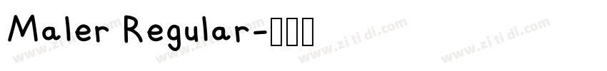 Maler Regular字体转换